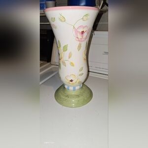 Vintage hand crafted porcelain vase.
